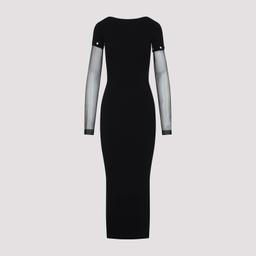 SportMax Grazia Transparent Sleeves Dress