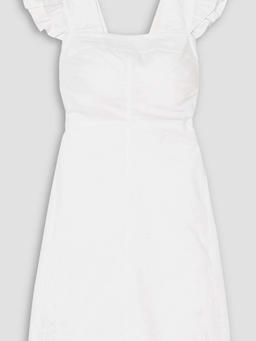 Ruffled cotton-poplin mini dress