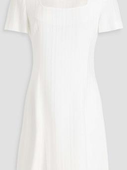 Flared jacquard-knit mini dress