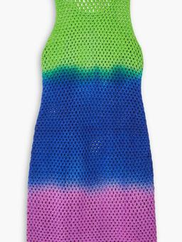 Dégradé crocheted cotton mini dress