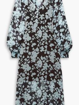 Aleksandra floral-print silk-chiffon midi dress