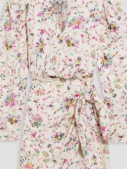 Baikal printed jacquard mini wrap dress