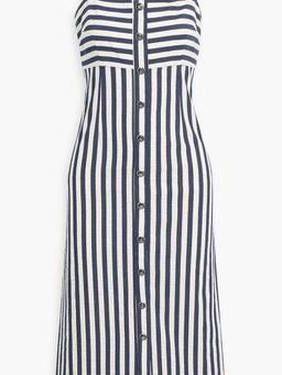 Artie metallic striped woven midi dress